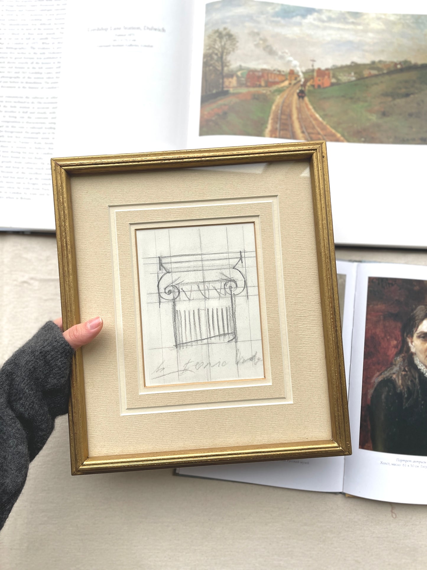 X SOLD "Greek Architecture Art" Framed