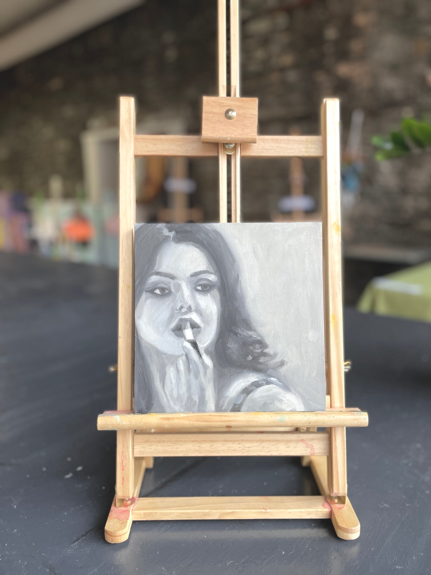 lipstick painting