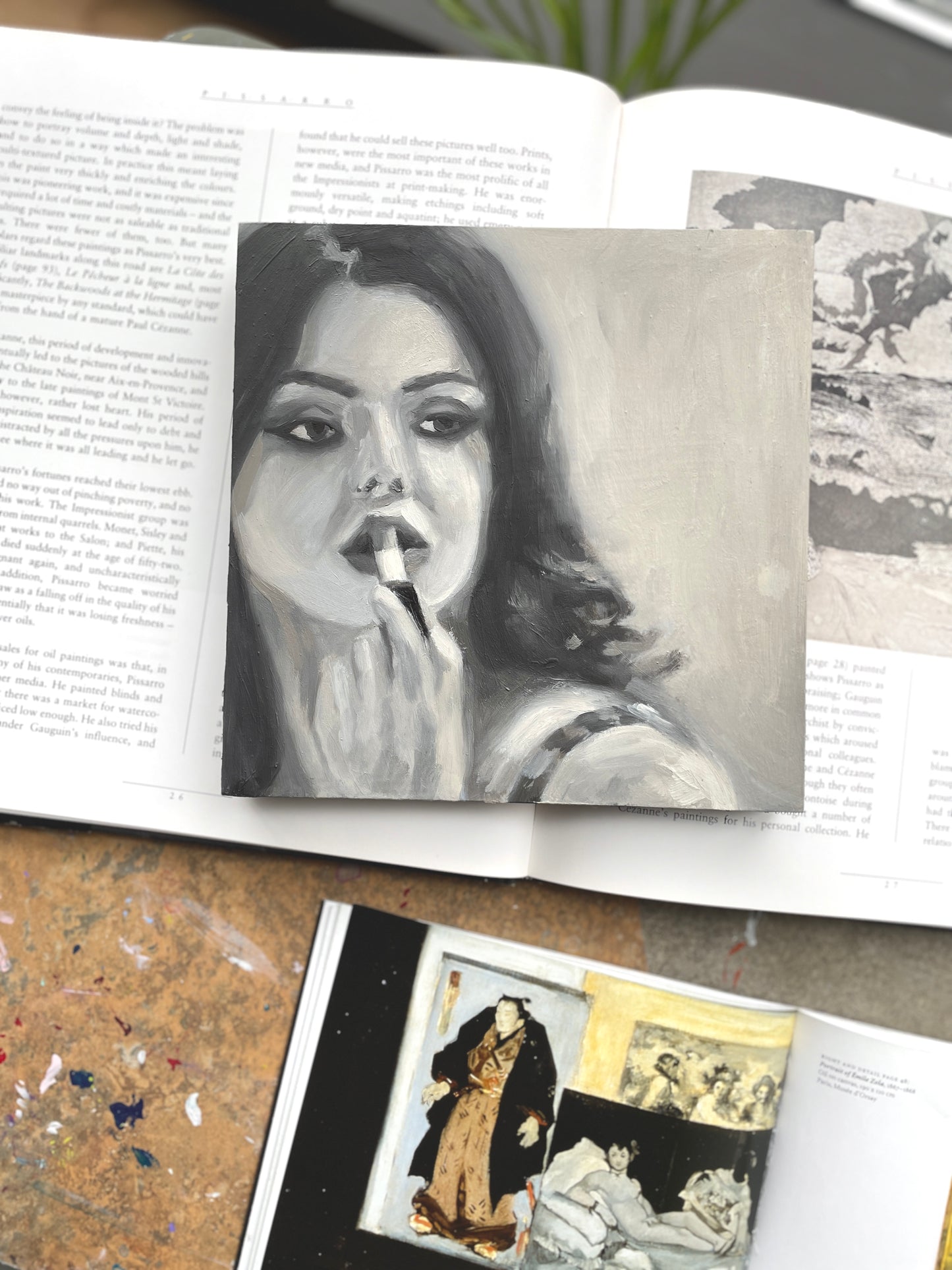 black and white art