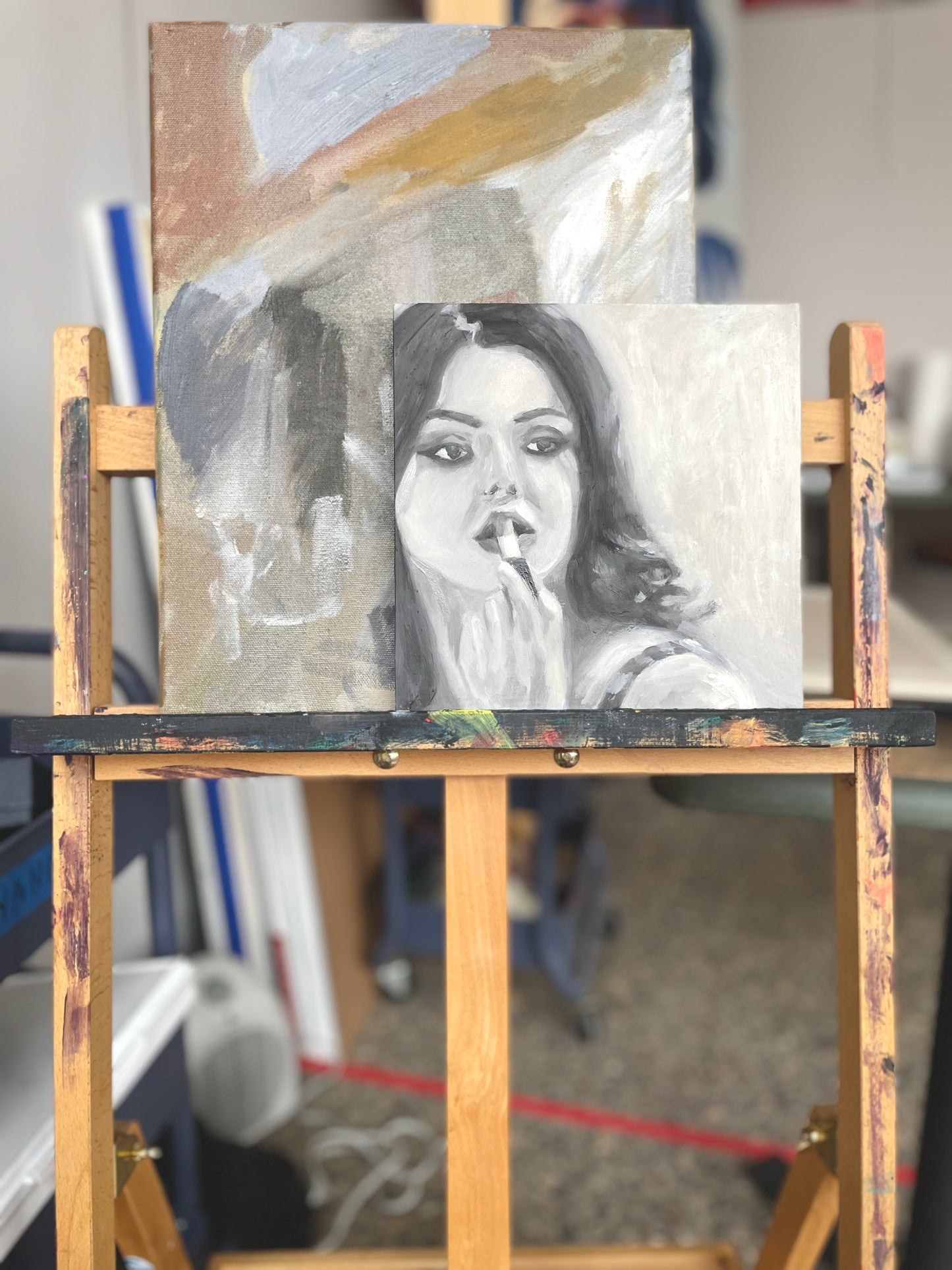 mini abstract painting