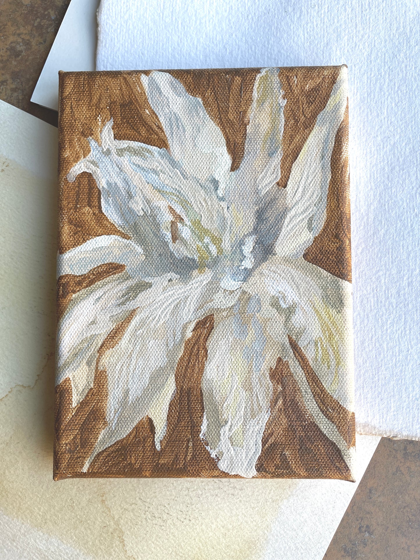 beige and white art
