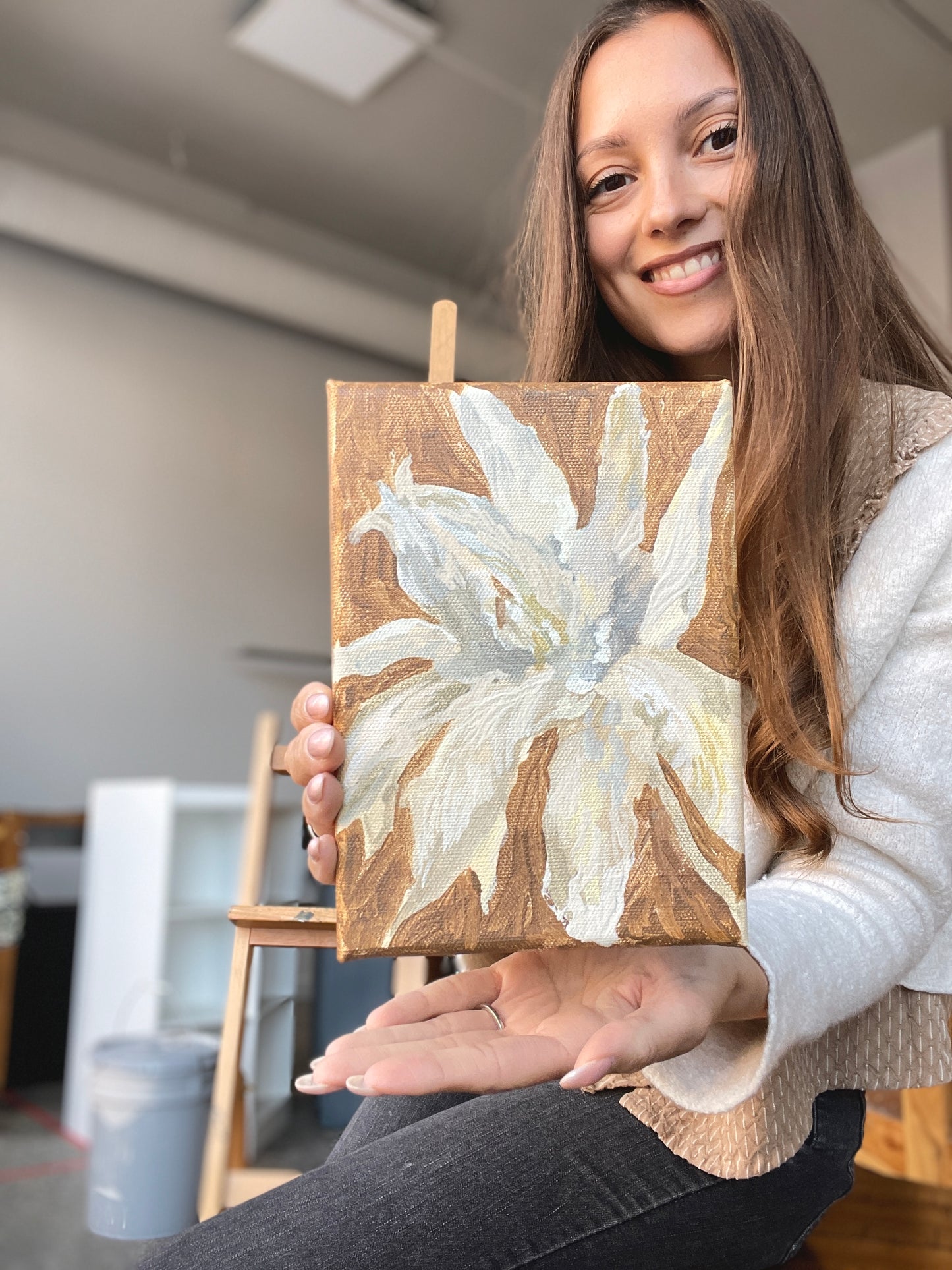 unframed abstract painting