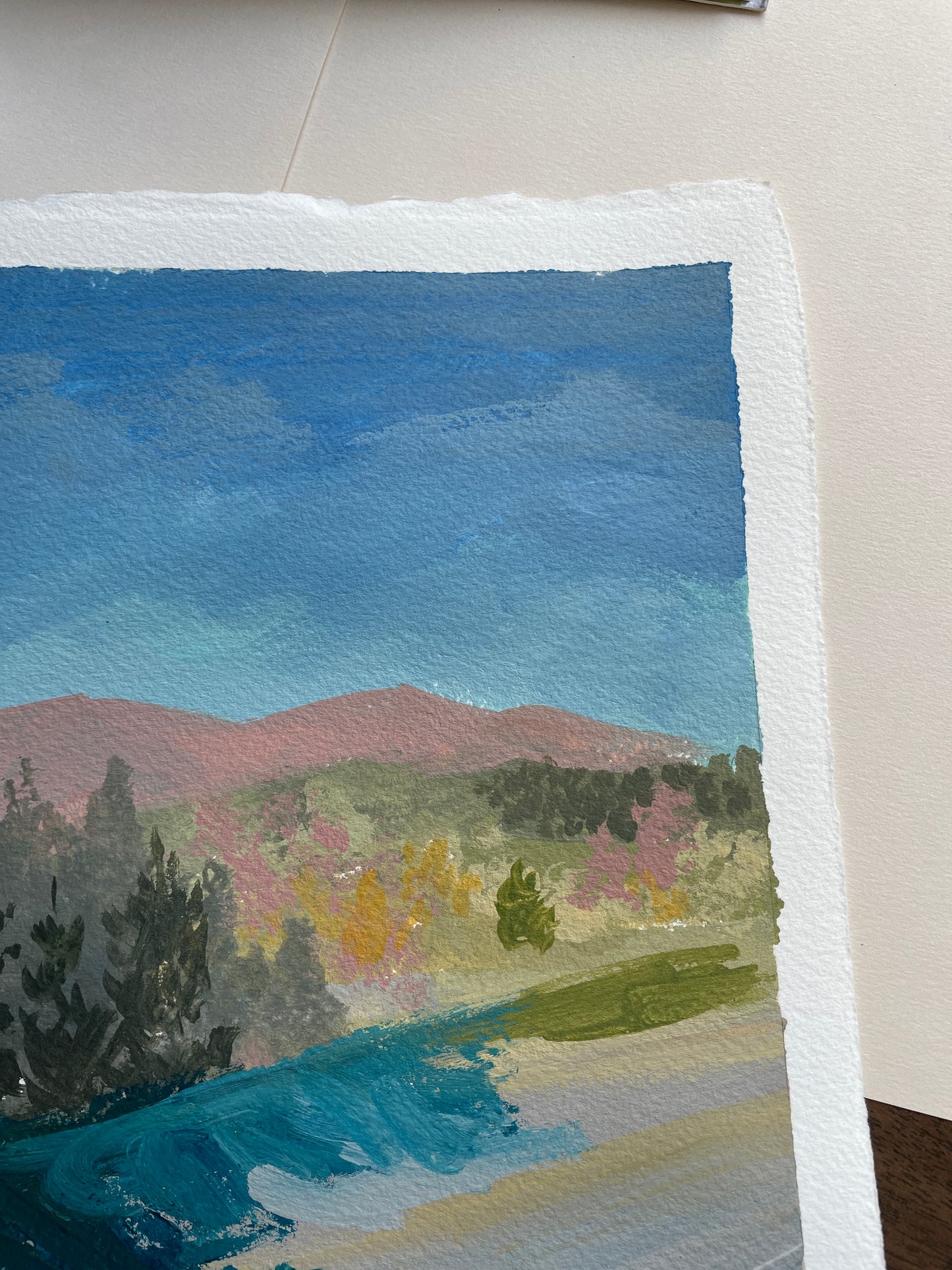 Duluth series. Original landscape. Acrylics on heavy handmade watercolor paper.