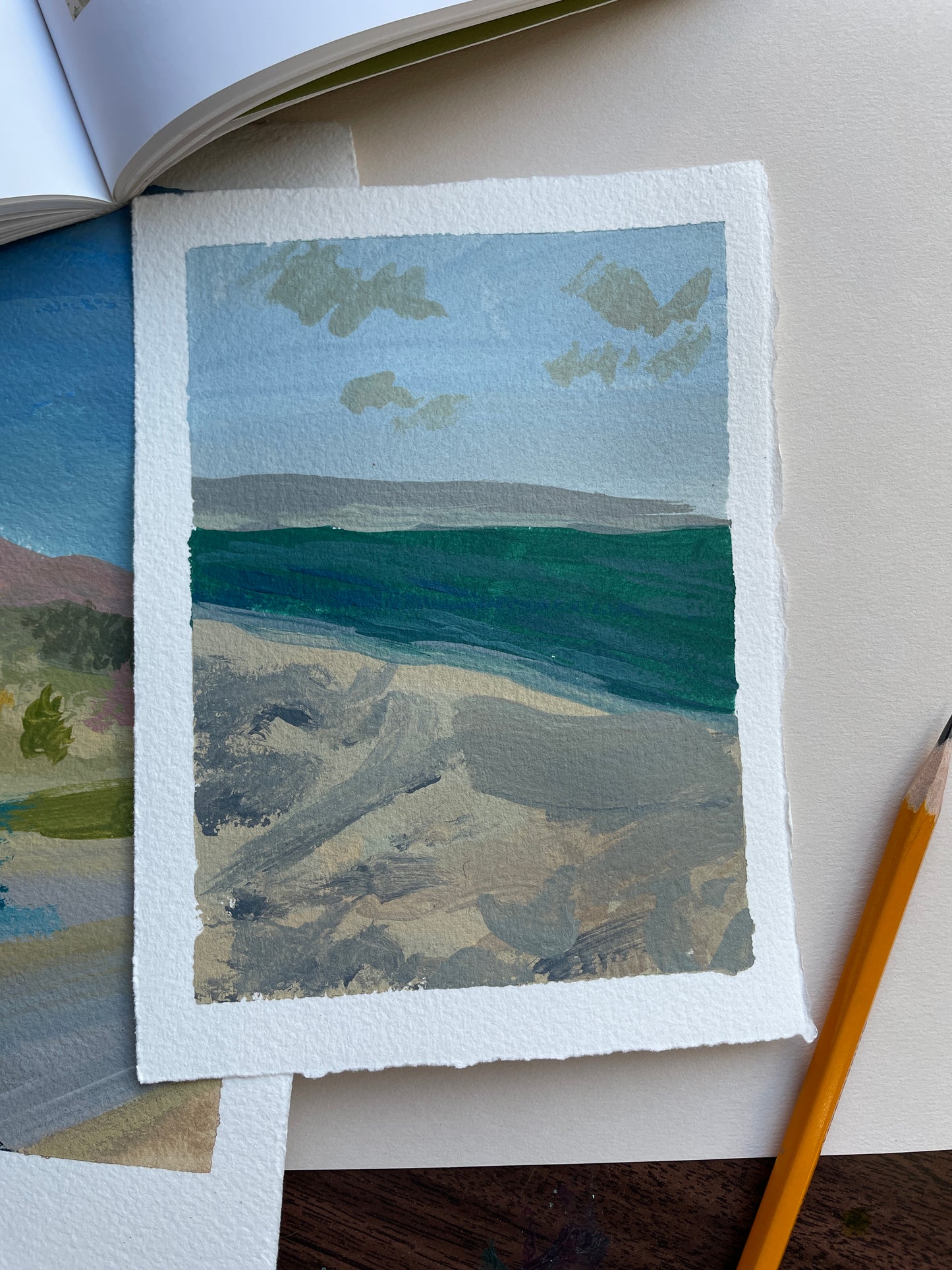 Duluth series. Original landscape. Acrylics on heavy handmade watercolor paper.