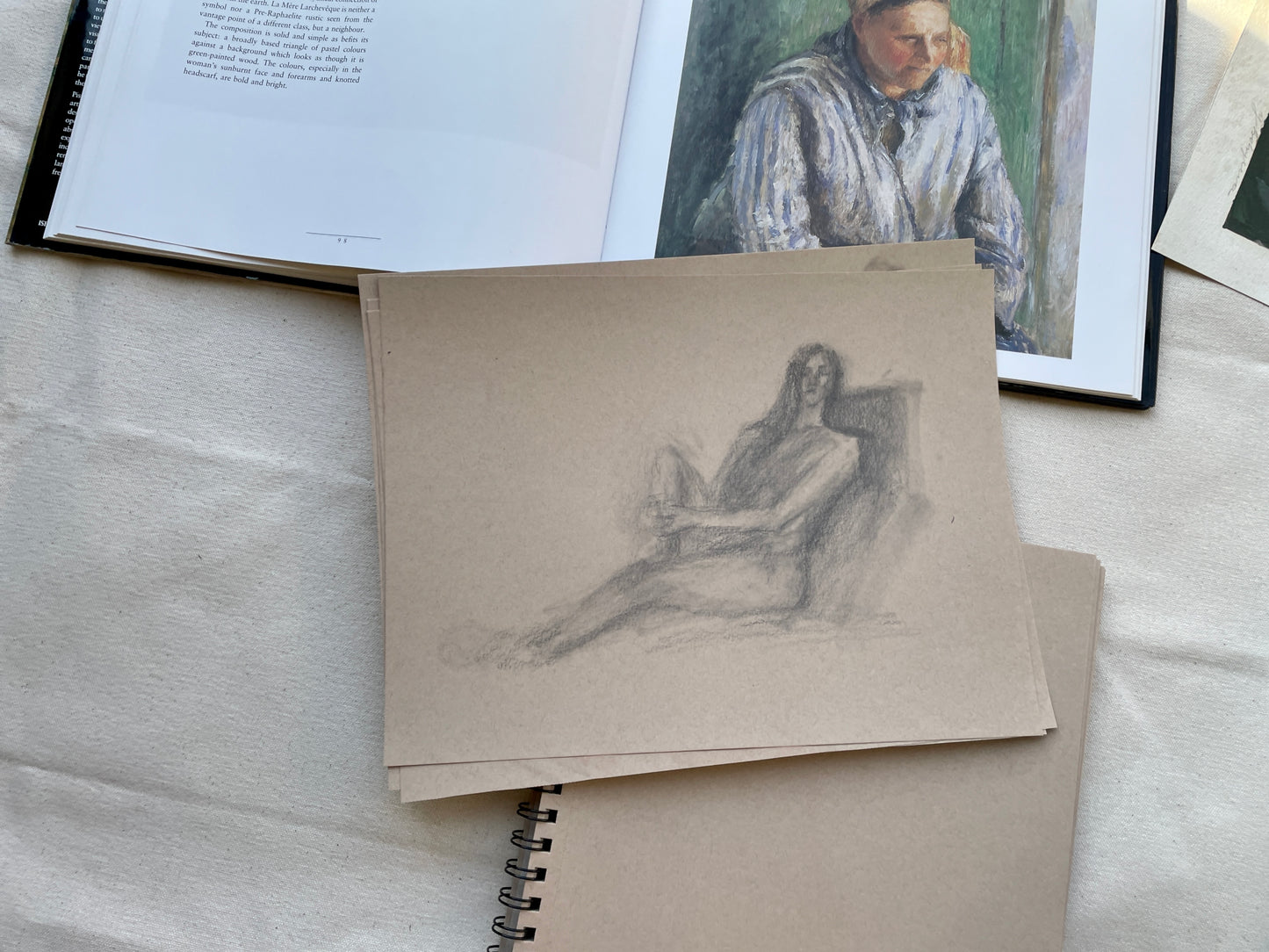 Minimalist graphite pencil artwork of a female figure