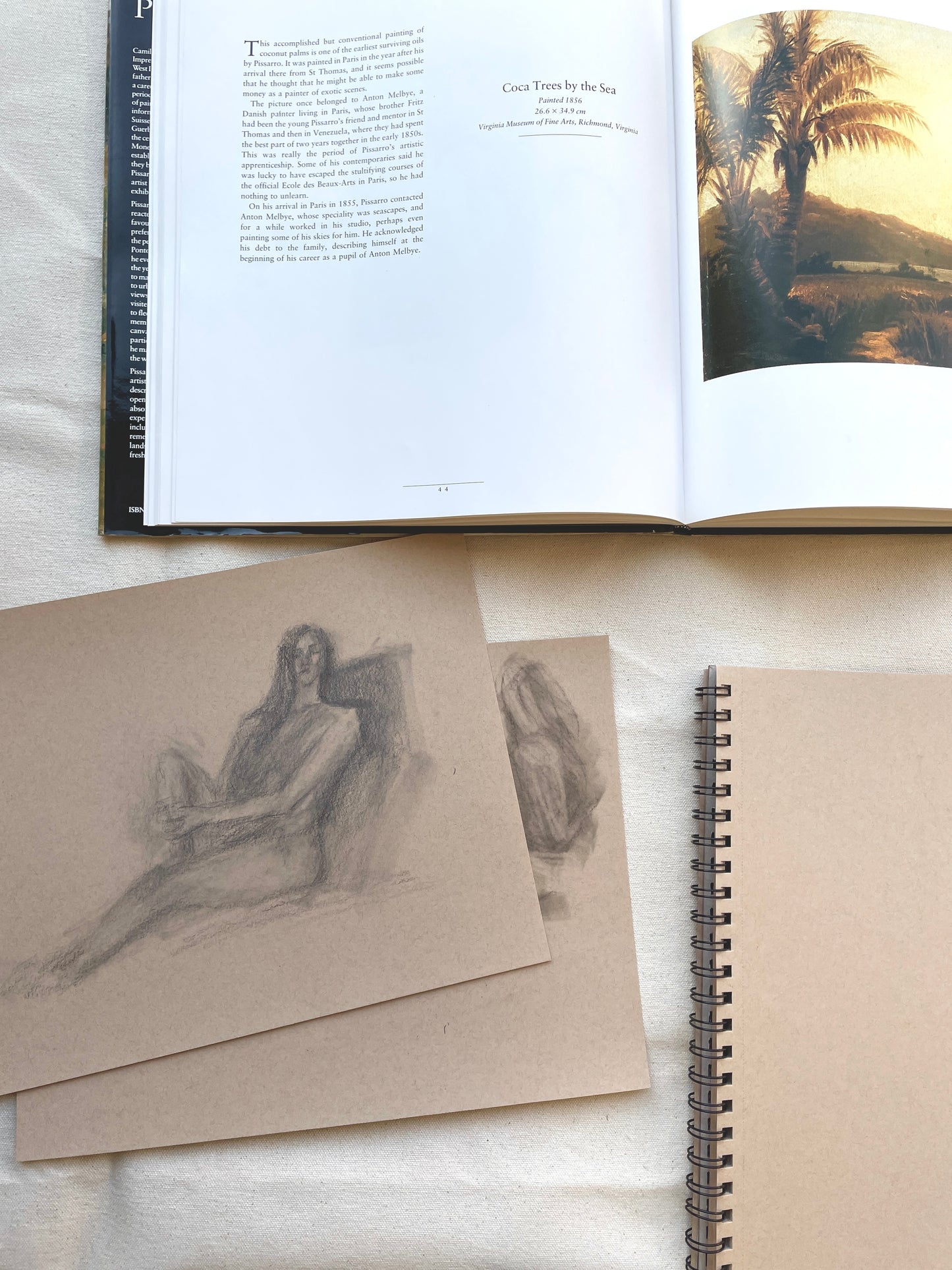 Minimalist sketch art of a seated female figure with graphite