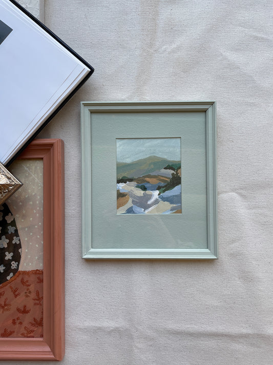 Nature-inspired painting in muted tones
