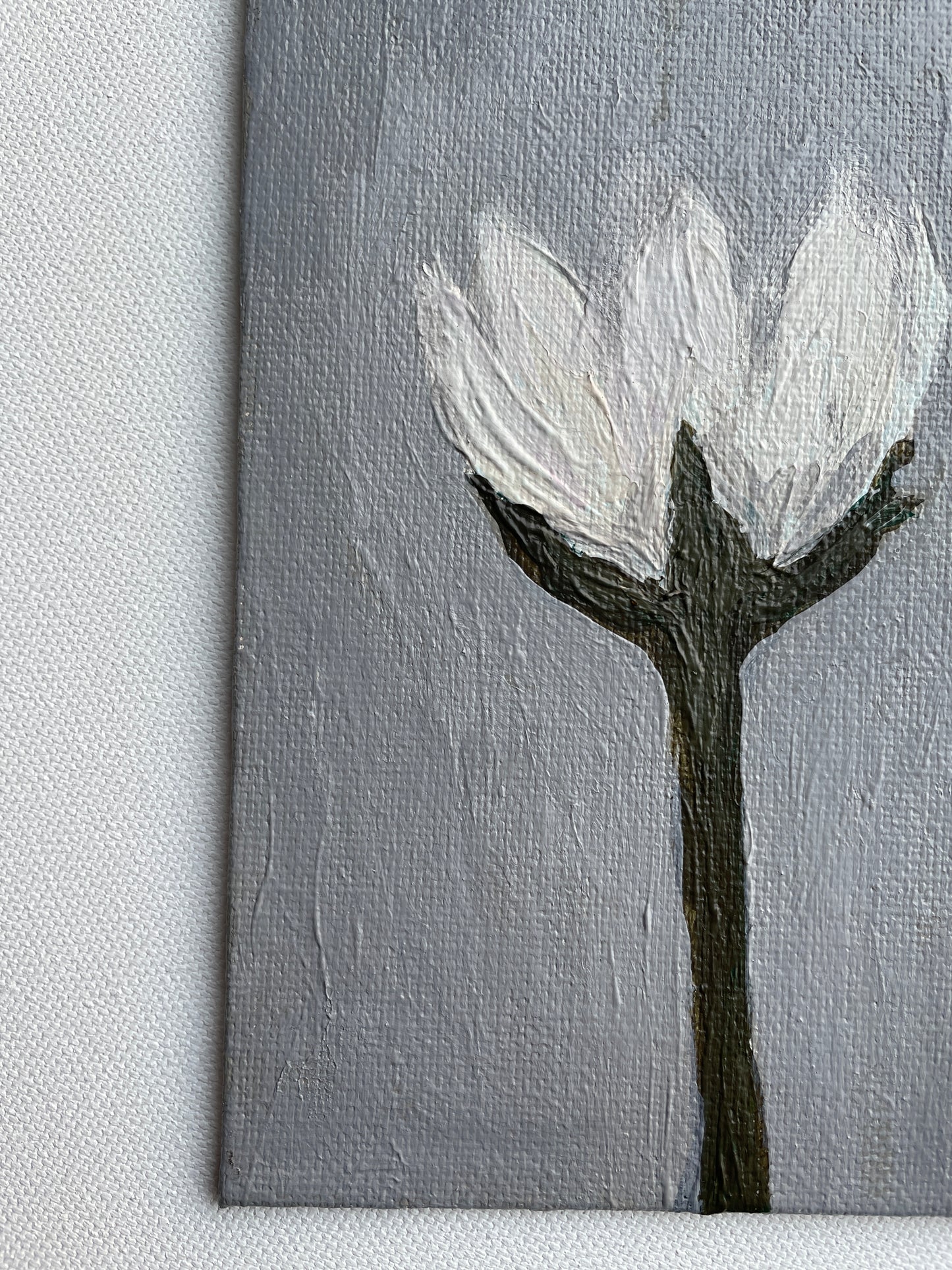 Petite Tulip. Acrylic painting on canvas board.