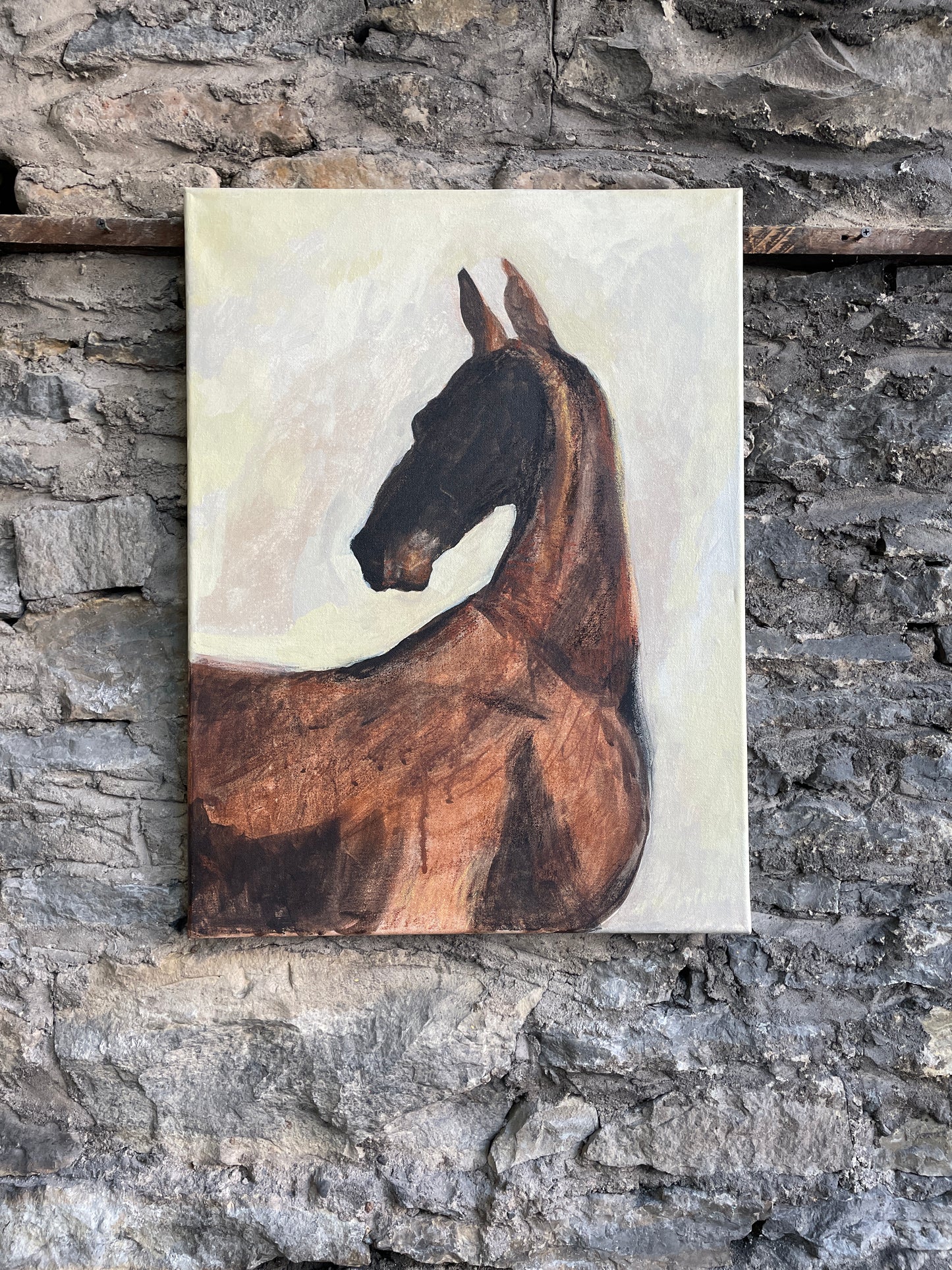 Horse silhouette painting