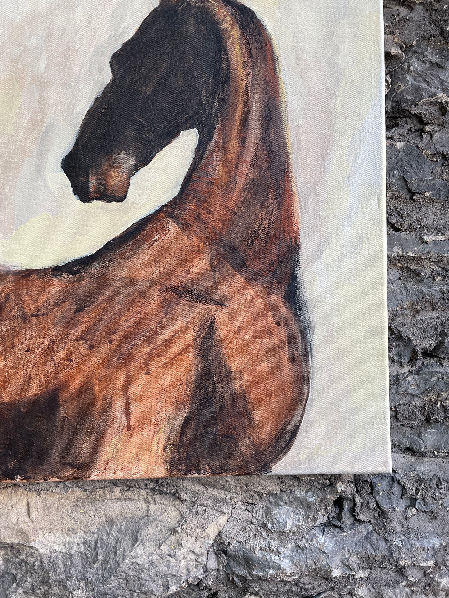 Contemporary horse canvas
